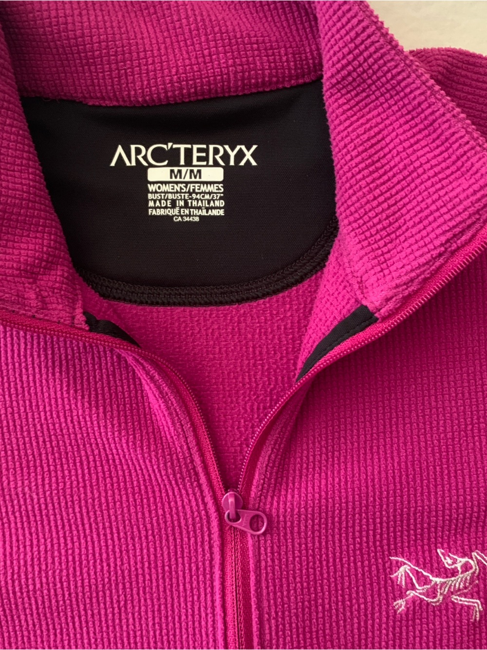 Arc'teryx Women's Magenta Half-Zip Pullover - Picture 2 of 5